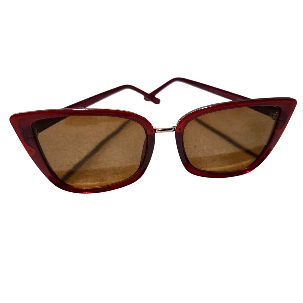 Chicos Red Cats Eye SUNGLASSES 50's Style UV Protection